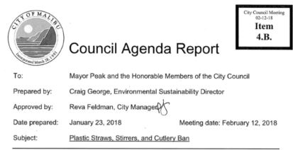 straw ban - council agenda